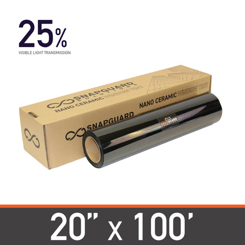 Nano Ceramic Window Tint - 20" in x 100' ft + Lifetime Warranty