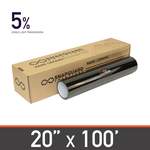 Nano Ceramic Window Tint - 20" in x 100' ft + Lifetime Warranty