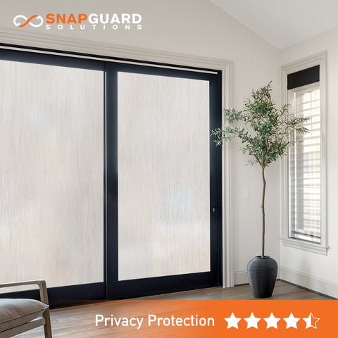 Snapguard Solutions Privacy Frosted - Silver Mist Glass Window Film (Static Cling, Non-Adhesive)
