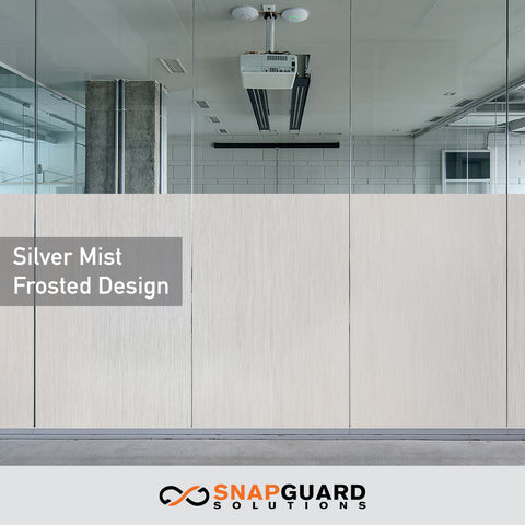 Snapguard Solutions Privacy Frosted - Silver Mist Glass Window Film (Static Cling, Non-Adhesive)