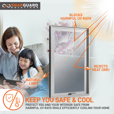 Snapguard Solutions One-Way Window Film - Blue Privacy Tint + Lifetime Warranty